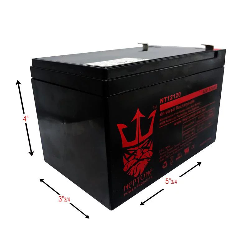 Neptune - 3 Scooter EVO 12Ah 500 by Electric Battery pack Replacement 12V
