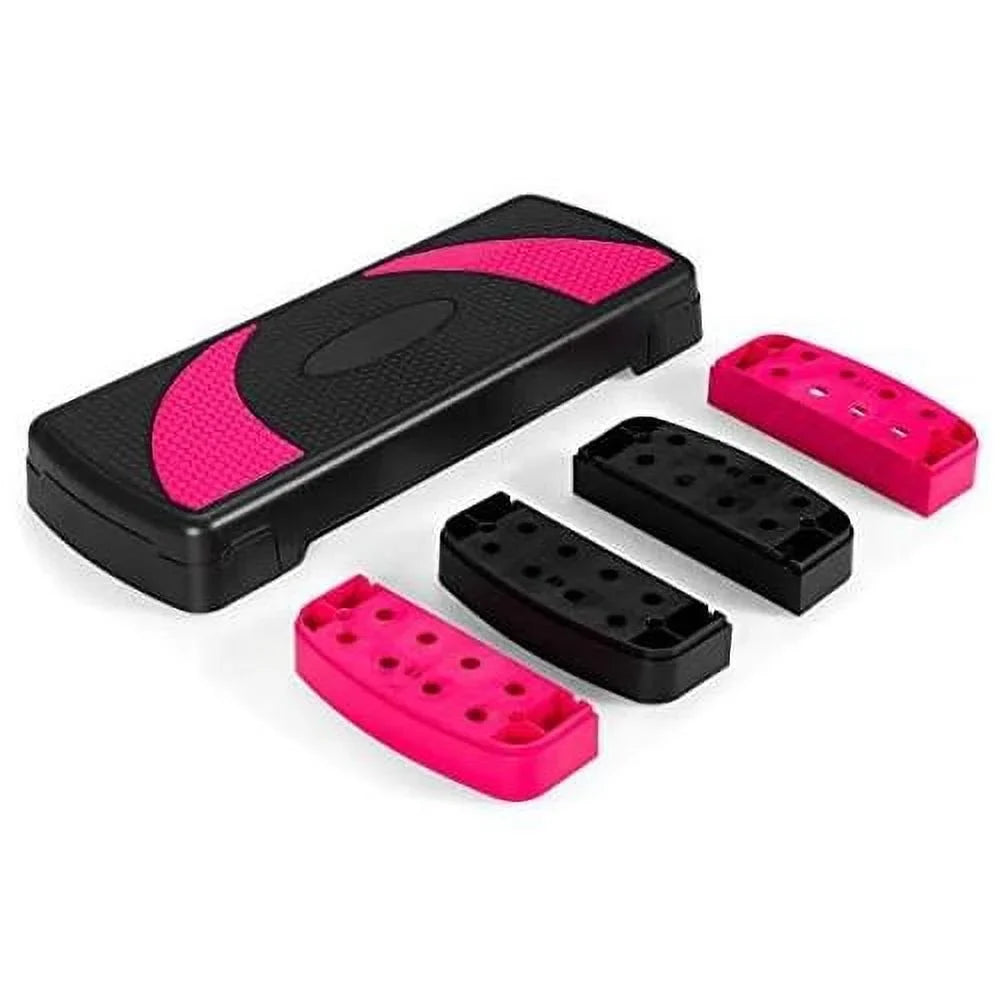 Workout Platforms 3-Level Detachable Adjustable Risers With 31” Surface, Shock-Absorb Stepper, Exercise Anti-Slip Pads, Aerobic Platform With & Step Non-Slip Height