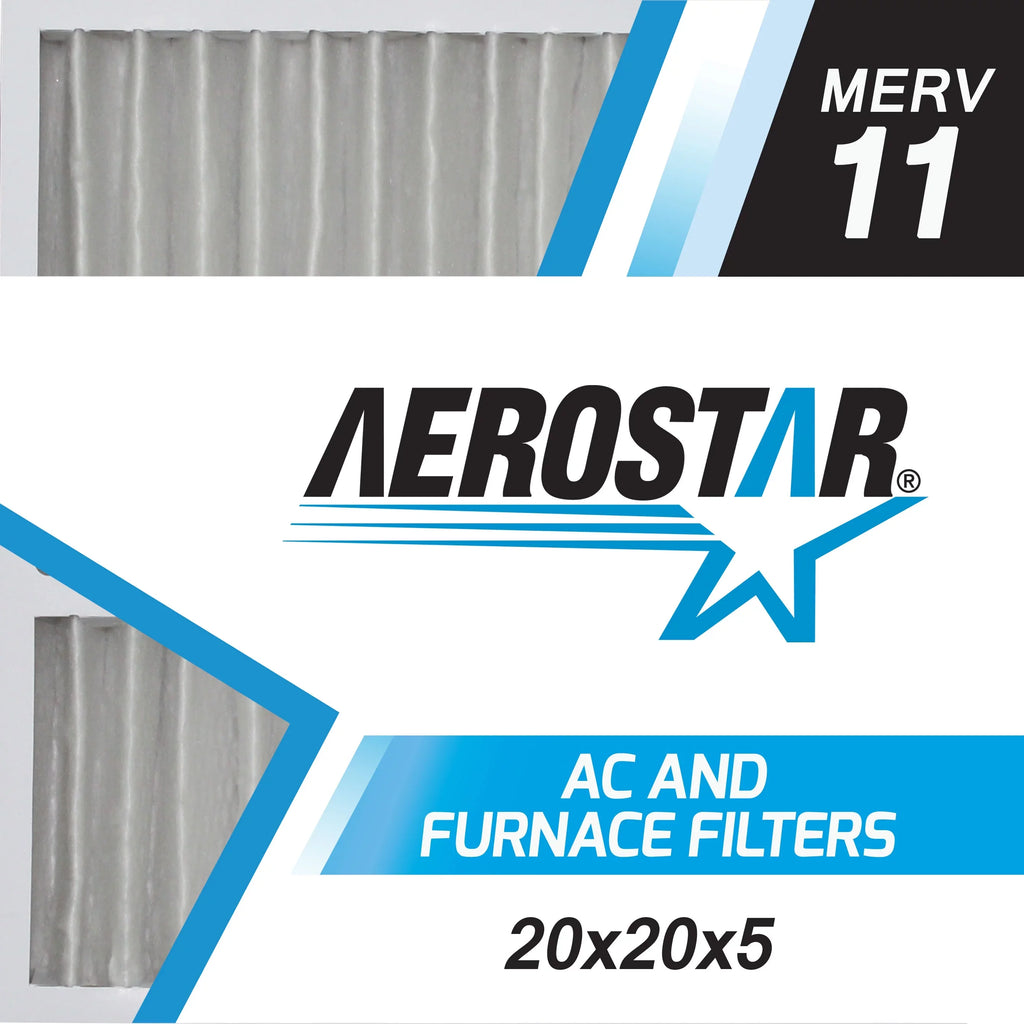 20x20x5, Aerostar 11, Pleated Filter, 2 Carrier of 20x20x5 Air Replacement MERV Box