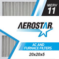 20x20x5, Aerostar 11, Pleated Filter, 2 Carrier of 20x20x5 Air Replacement MERV Box