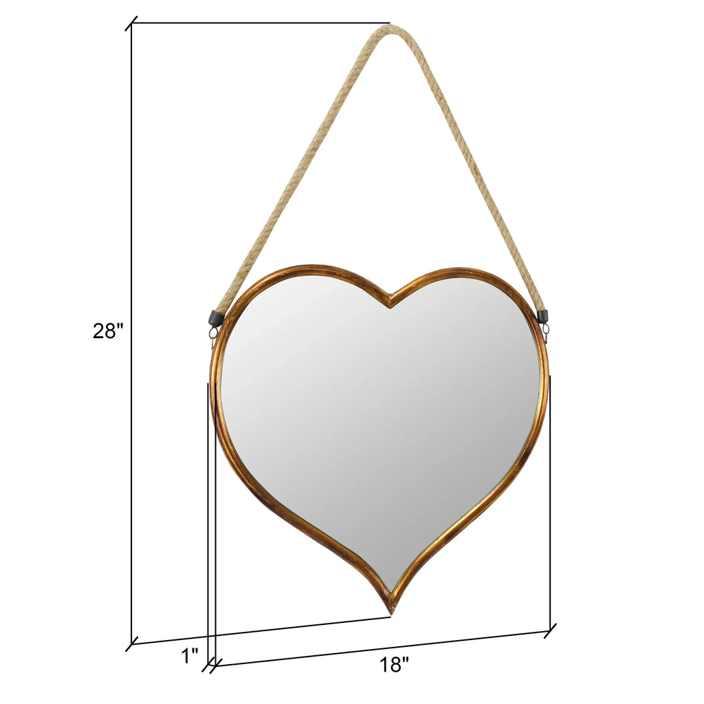 by Mirror Wall Kiera Gold Aspire Heart 28" 18" x