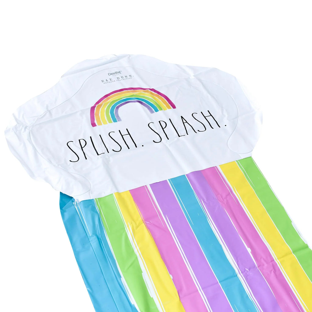 Rae Rainbow Float, CocoNut Splish Water Splash Slide 5+ Slide Mat, -16 Durable Sliding Foot Ride Sprinkler, & Dunn: Age