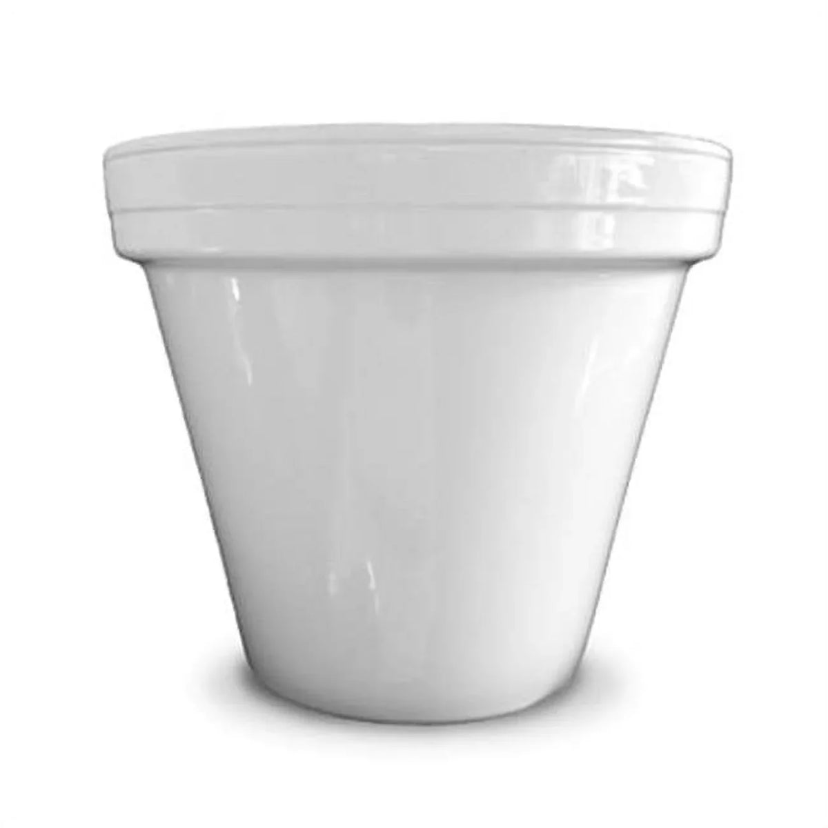 in. 8.5 of Ceramo 7.5 x Powder Standard 173749 Coated 10 Pack Ceramic White Planter, -