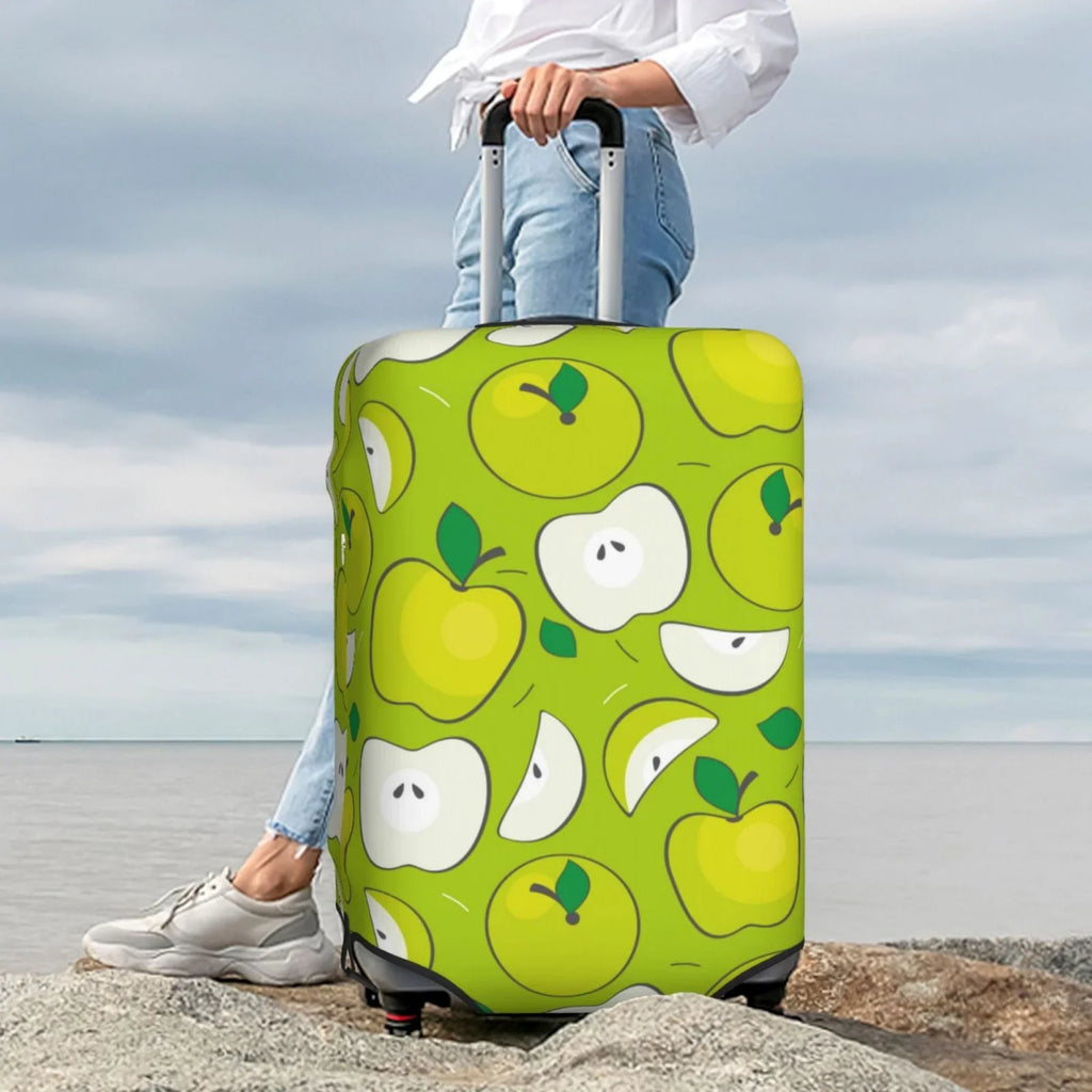 Cover Print Suitcase Apple Green Luggage Protector Luggage Fits Washable Inch Fashion Junzan - 18-32