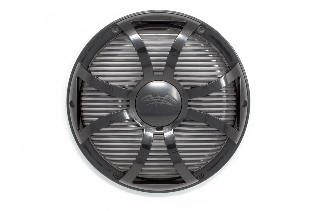 Closed High Wet - with Revo LED S4-B Grill Face REVO10 Sounds Black 10" Power & Sub Subwoofer Grill SW Black Ring &