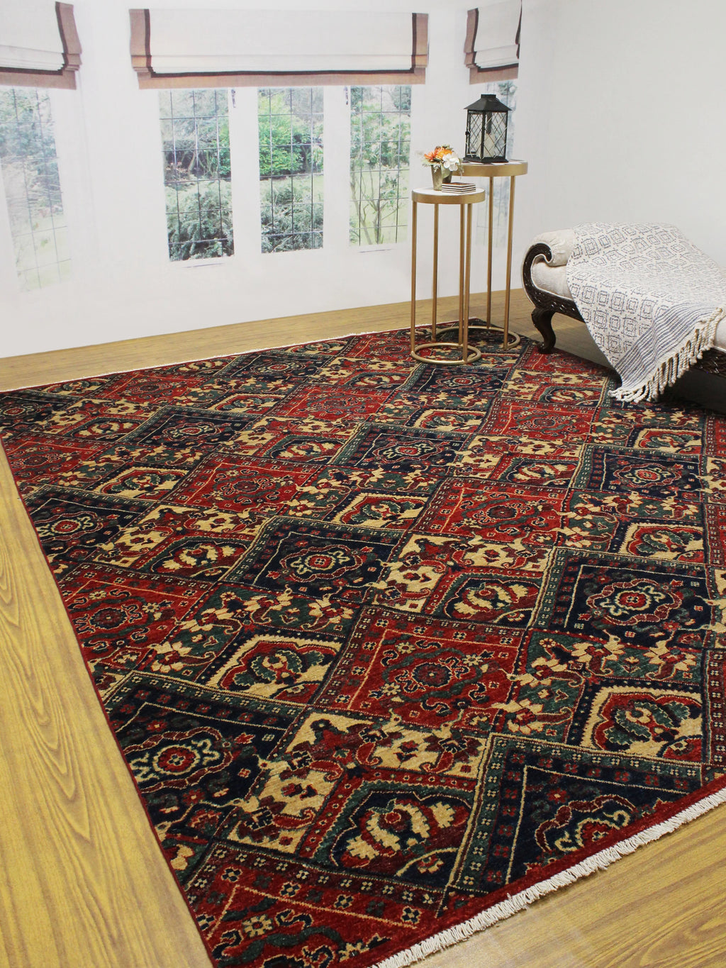 9'10" Aria Rug, x Reggie Red/Blue 7'11"