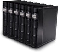 Organizer Blu Binder - for Rays, Capacity Storage Storage Black CDs, Pack DVDs, - Video Games - 6 Acid-Free - - Bellagio-Italia Binder Set - & Organizer Sheets Leather 288-Disc CD/DVD