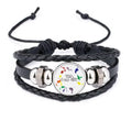 Rope Men Woven LGBT Rainbow Leather I Am Bracelet Wristband Braided Flag Yap