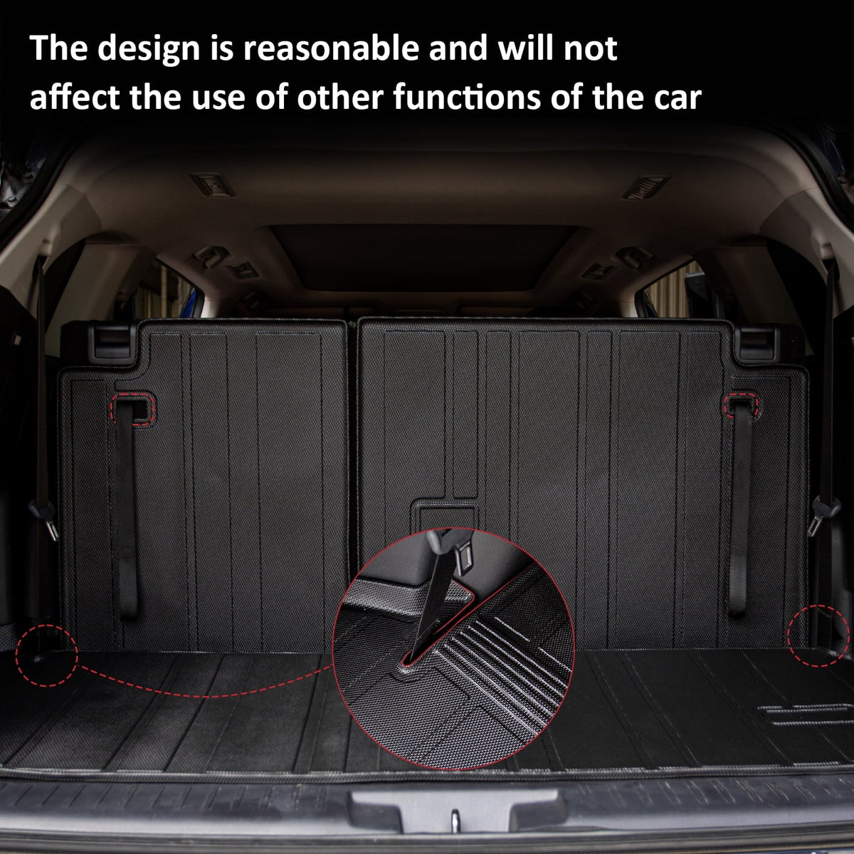Trunk 2023 Toyota Accessories Mats Highlander Backrest with Cargo Fit Highlander Mat Mat 2020-2024