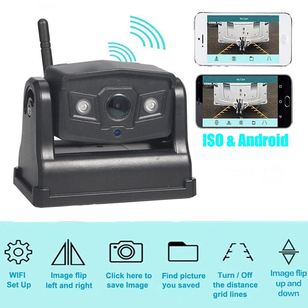 Mount, View JahyElec Camera, 9600mAh for Magnetic Front/Rear Backup Wireless Battery, Ideal WiFi