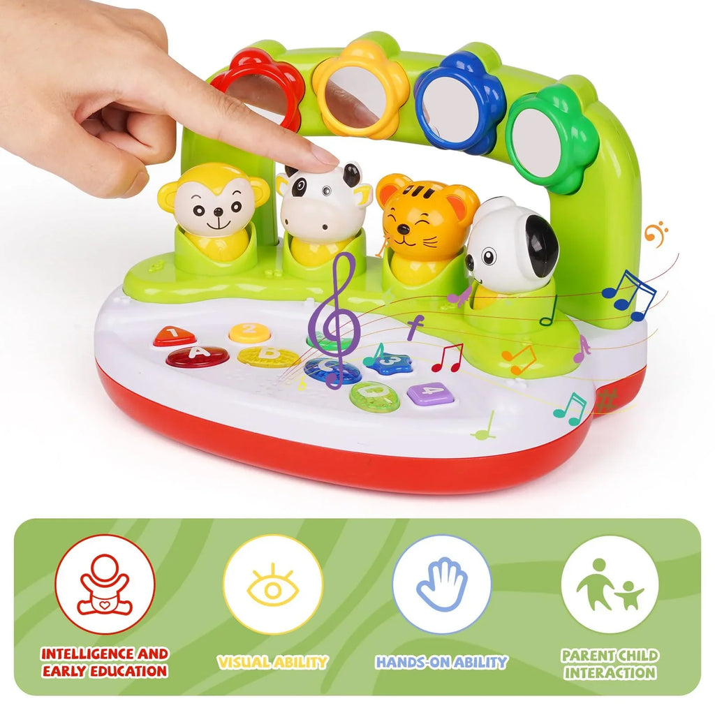 12 Toy Animal Toys Toys Light, Infant Learning Educational Interactive Months, 6 12-18 & Toy Music with Months,Activity Center Baby Sensory to Toys