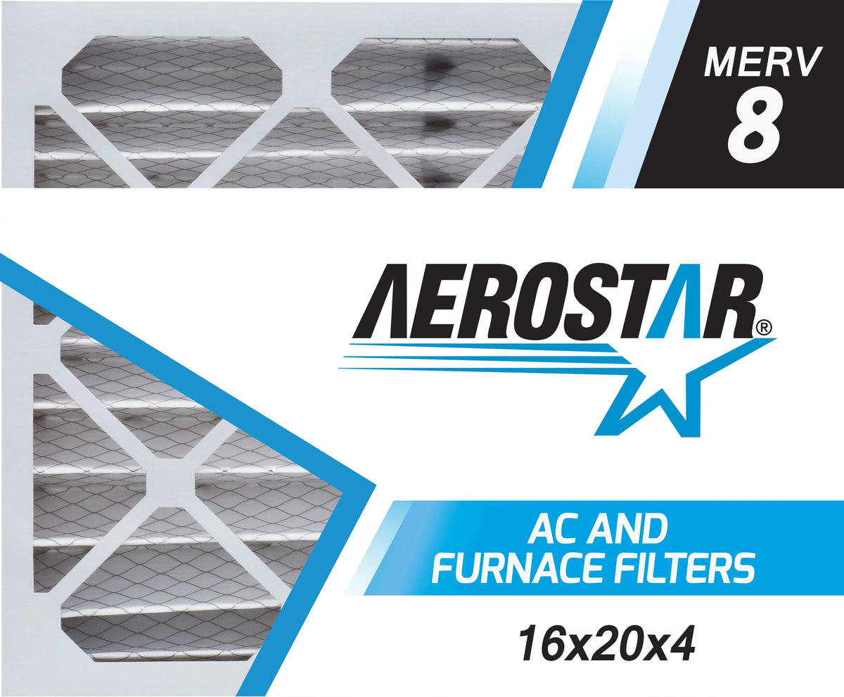 8, x USA 16x20x4 16 x MERV Air the Made in Aerostar Box 6, 20 Pleated Filter, 4, of
