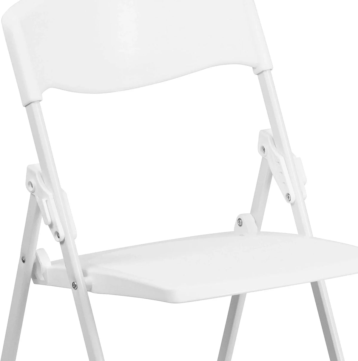 White Folding Duty With Capacity Ganging Lb. 500 Series Heavy Chair Brackets Plastic Built-In HERCULES