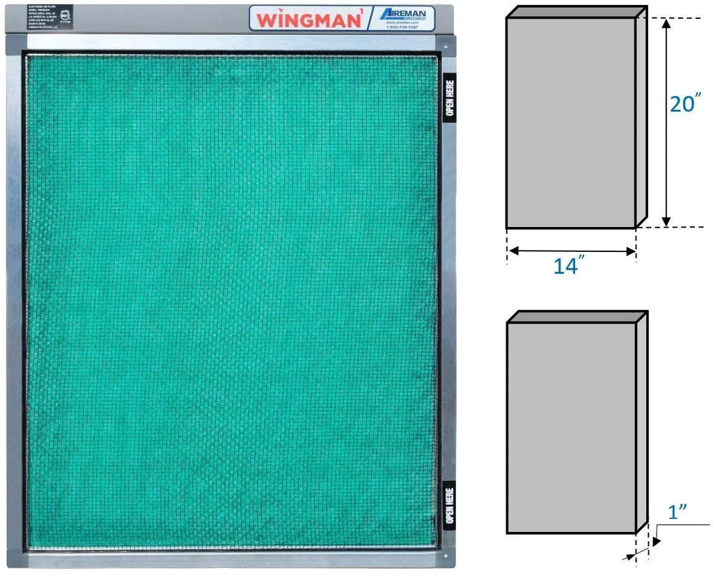 Installed- Air 14x20x1 IN! IT Replace Homeowner Air and Filter Furnace of Supply Your Electronic Filter - Including Year Simply Replacement AC Current PLUG Pads