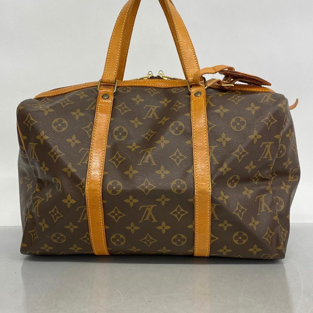 Men's Monogram Saxe Women's Boston Louis Vuitton 35 Bag M41626 Souple (Good) Brown Pre-Owned