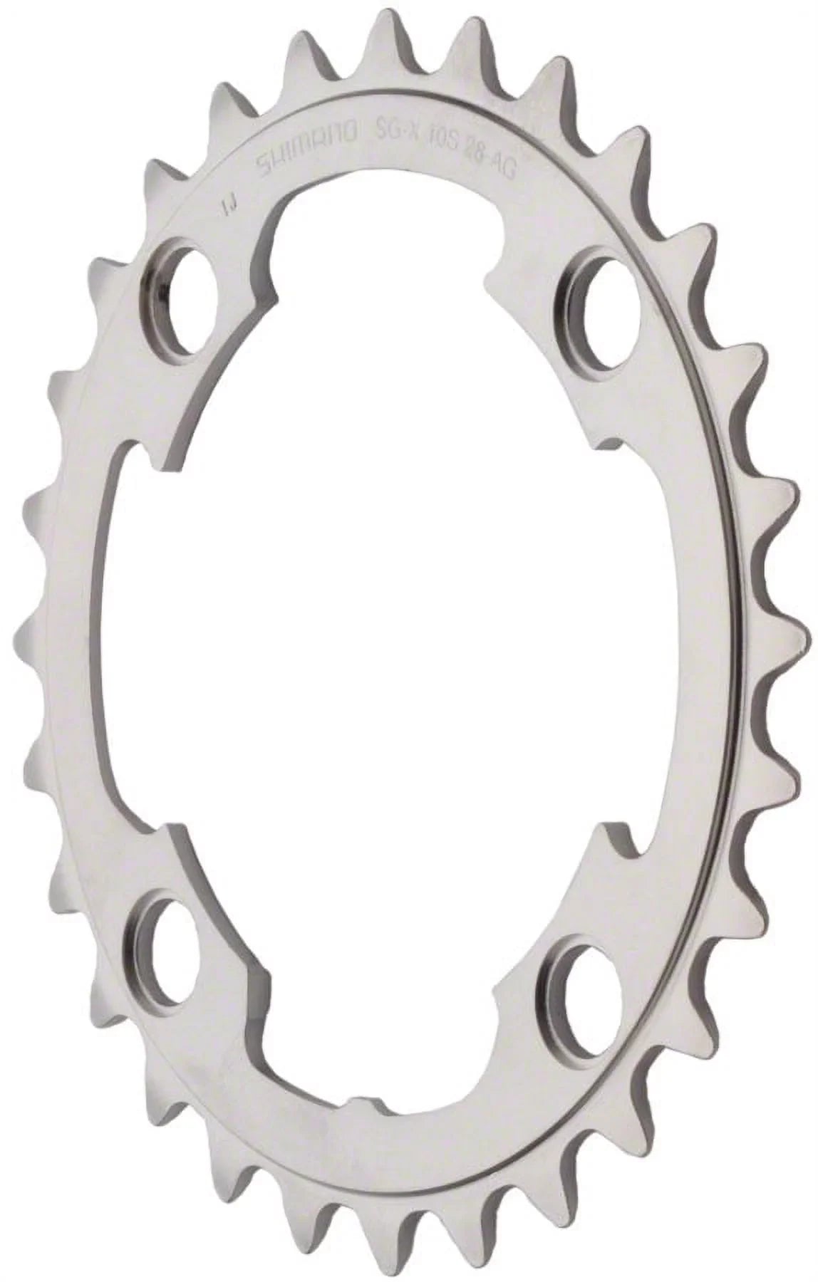 28 BCD: Tooth Chainring M985 88 - Count: Chainring 10-Speed XTR Silver Shimano