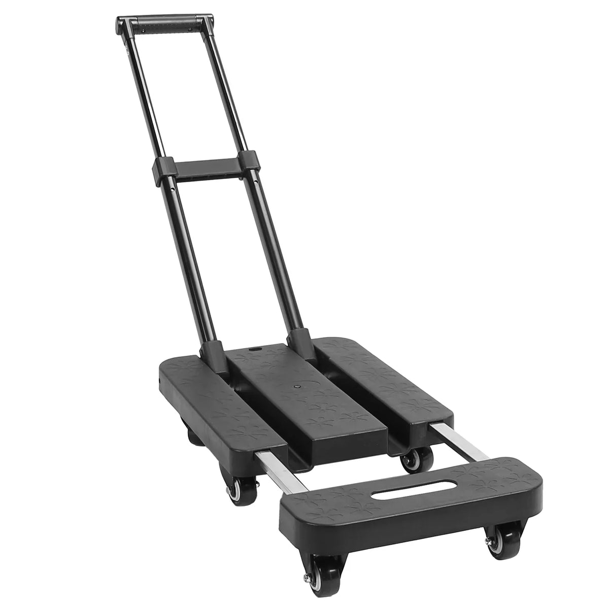 Dolly Cart Platform 165LBS Duty Folding Utility Luggage Cart Hand Heavy Handle 1 Black Truck Ropes iMounTEK Elastic Retractable with Luggage for