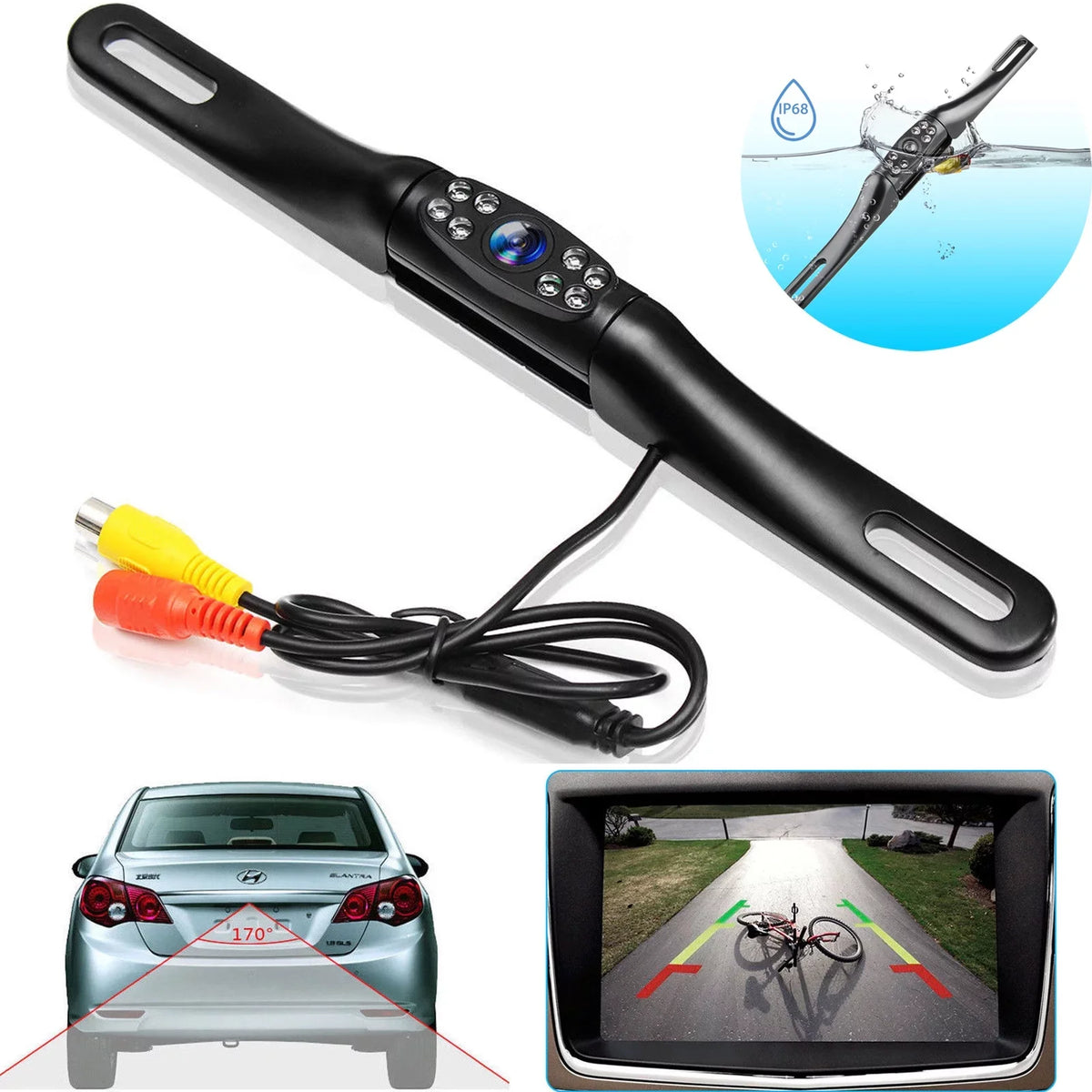 5" Monitor View Rear Night System HD Wireless Camera + Vision Parking Car Backup