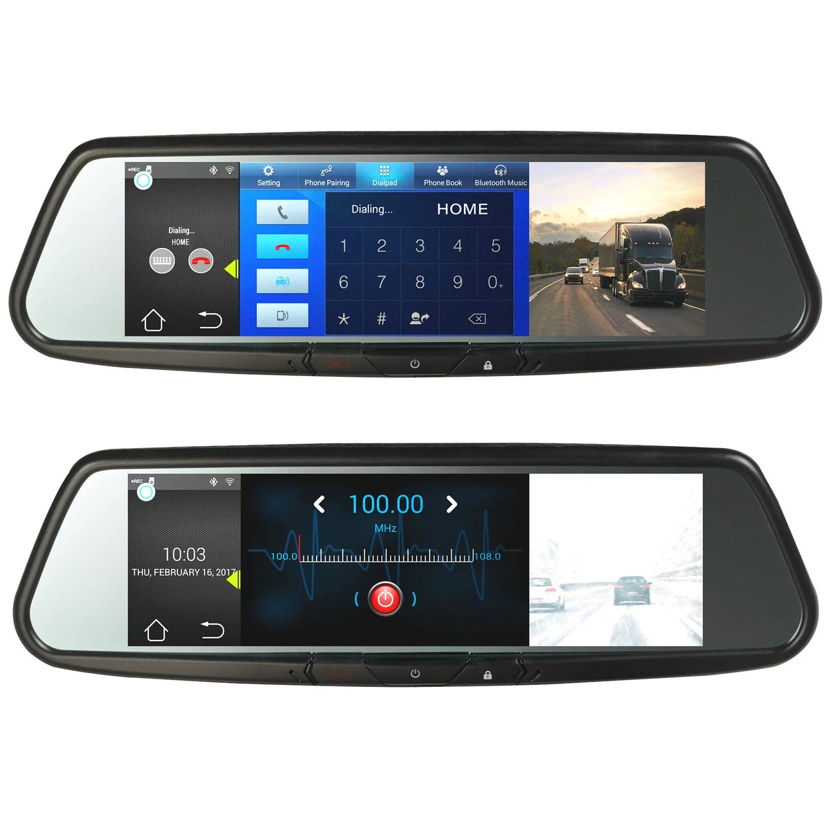 DVR Cam Mirror Inch 7.8 Dash RVM740SM Audiovox In with Built Smart Bluetooth and