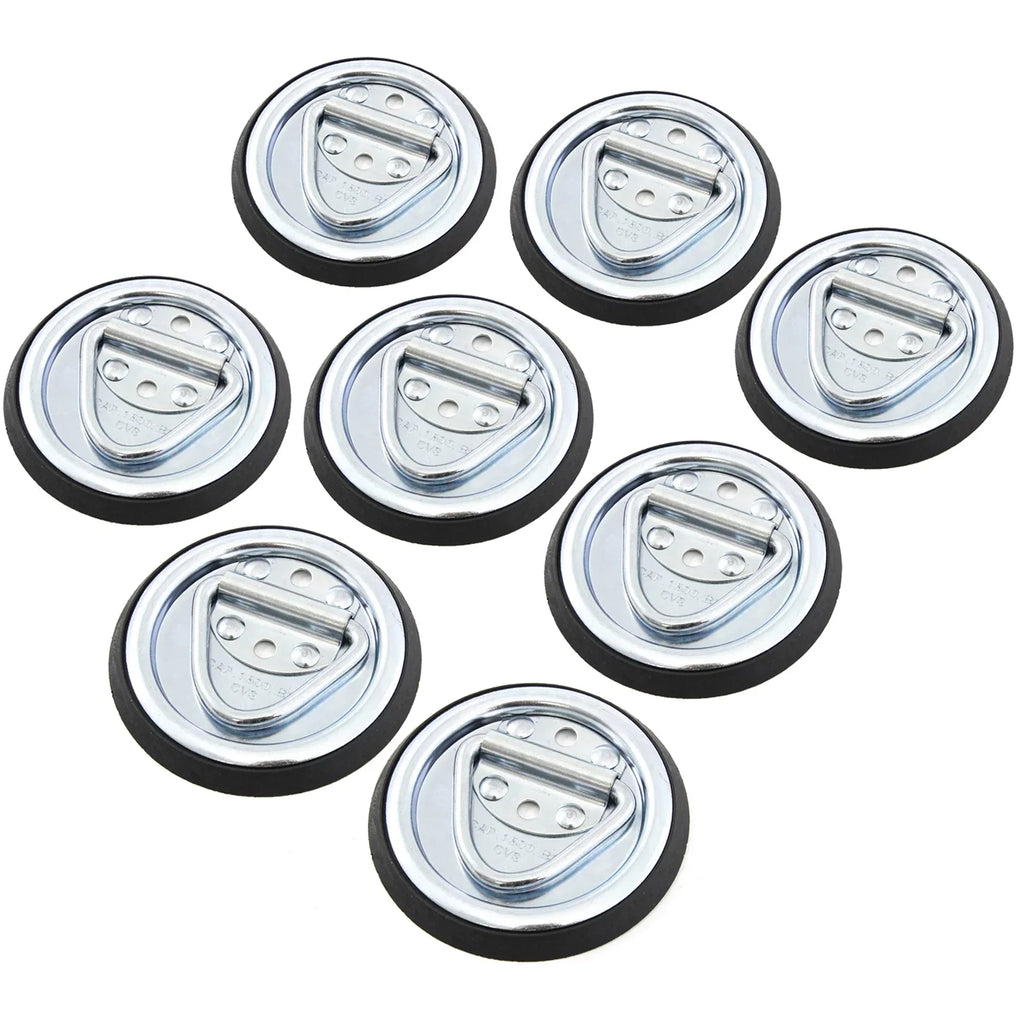 Down Auto Mount 4 Van Trailer Tie Truck 1/4 8 Hound D inches inches Ring Round Point Red Cargo Rope Surface