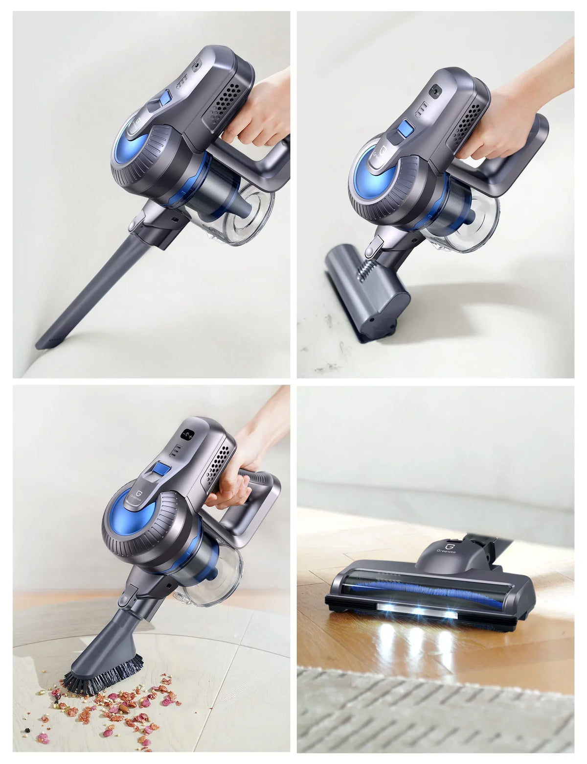 Powerful Suction, 1 Vacuum Lightweight in Runtime, 6 for Battery, with Floor/Carpet/Pet/Hair Cleaner, Long 35min 23000Pa Cordless Handheld Detachable Home/Car/Hard Vacuum