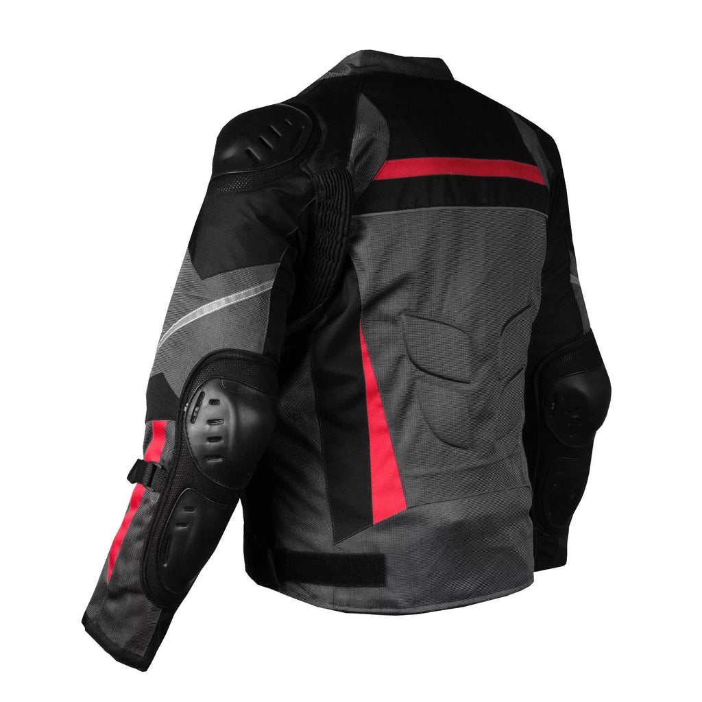 Jacket Biker Waterproof Armor Men AirTrek Mesh Rain Motorcycle Grey L Touring