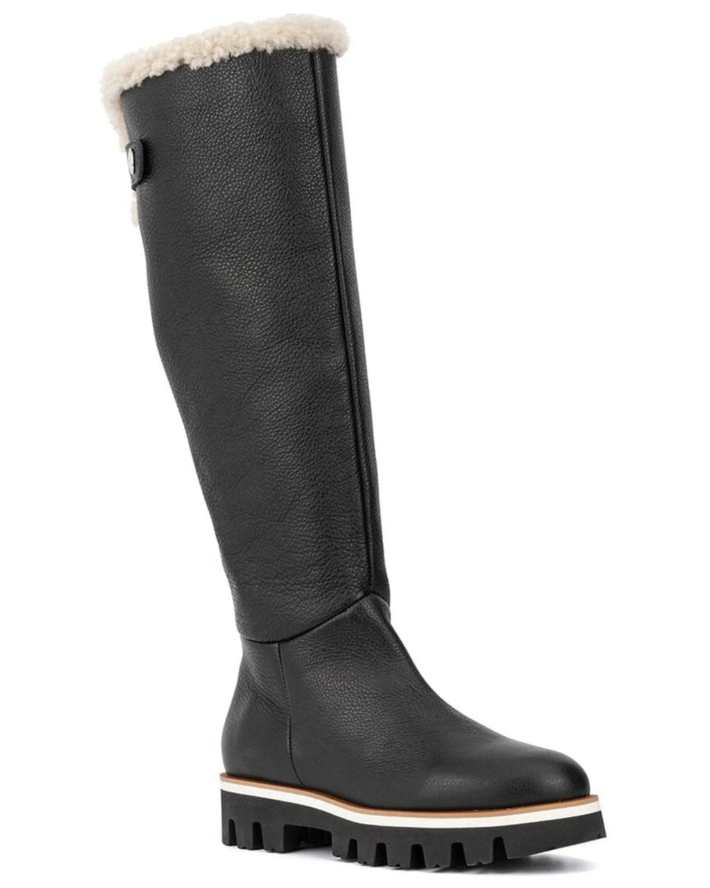 Boot, Leather Black Aquatalia Mya Weatherproof 10.5,