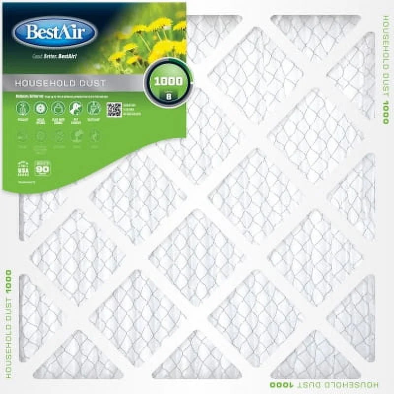 Best Air 12 x - of 90 B1-1825-8-12 25" Furnace Air Quantity Filter Days 1" 18" x Pleated
