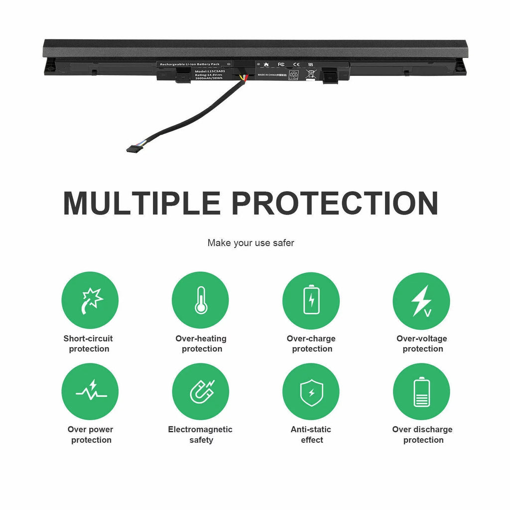 for Battery Ideapad V110-15IAP L15C3A01 110 V110-15ISK 110-15ISK Lenovo Laptop