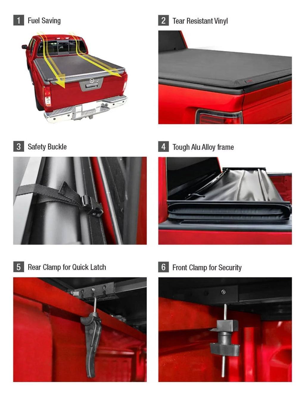 1500 with TCD484045 Bed Compatible MaxMate (76") 2019-2024 FIT (NOT New Soft Tonneau | 19-23 Cover | Classic) Bed 6'4" Ram Truck Quad-fold Body
