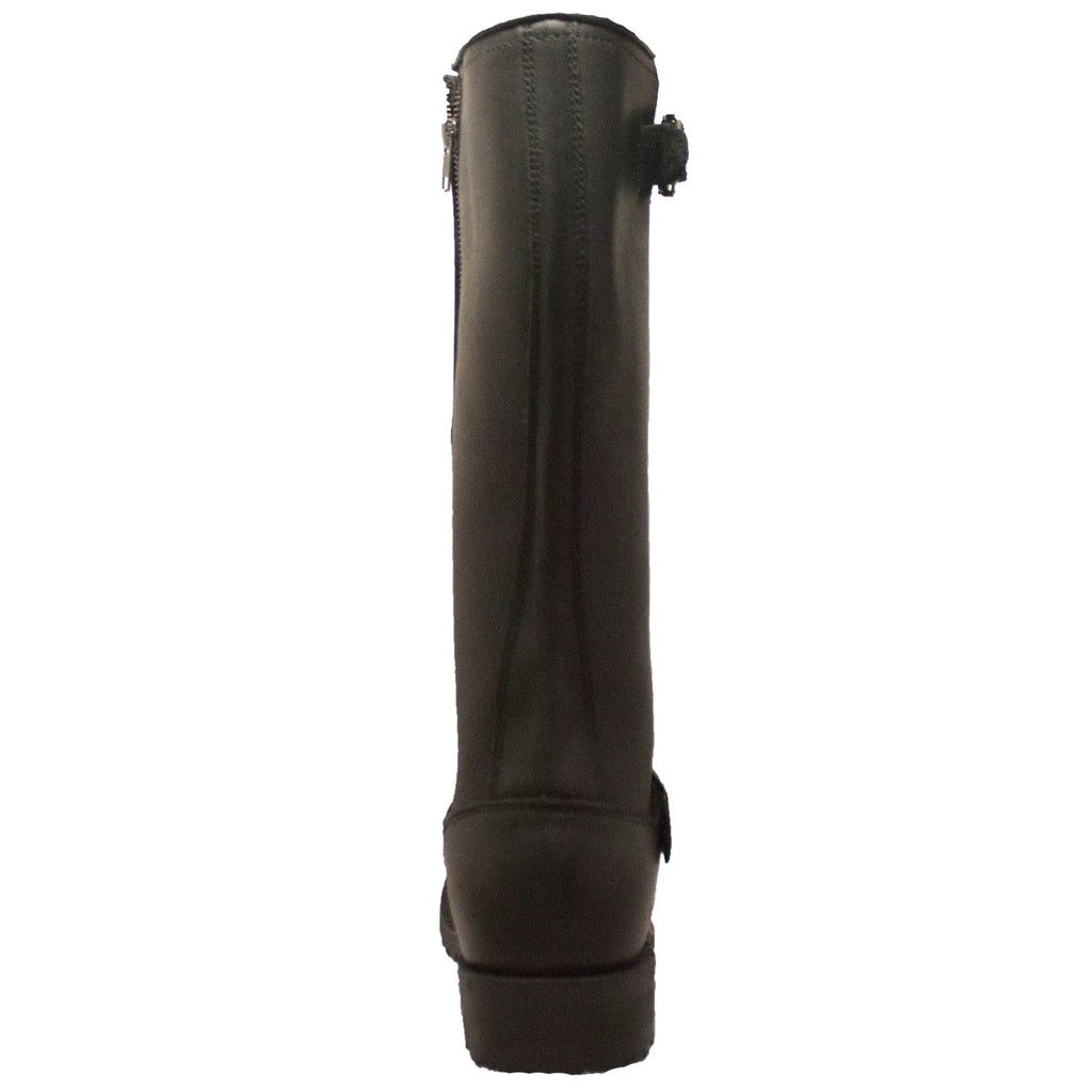 Zipper Black Men's Boot 16" Biker Engineer