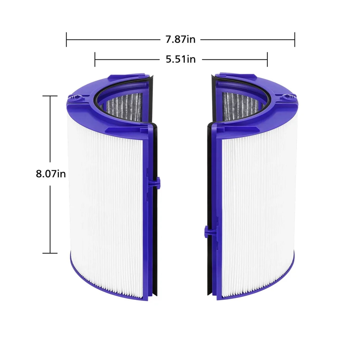Cool Carbon Filter Activated HEPA Pure Replacement Fan True TP04 Filter HP04 Purifying 2-in-1 for DP04, 360° Air Purifier and