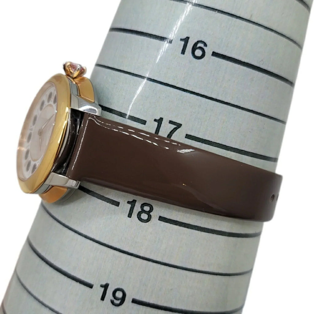 New) FENDI SS Fashionable Women's Topaz Belt Black 3 Shell Eye (Like Shine Brown Quartz Watch Enamel Spinel Pre-Owned Fendi Colors Clock