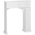 Shelves, Over Storage Toilet Toilet Rack, Organizer Freestanding White kleankin Adjustable Bathroom with the Cabinet, Bathroom