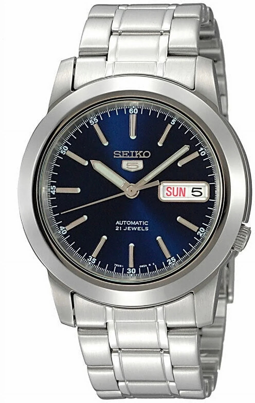 Stainless-Steel Men's SNKE51K1S Blue Dial Watch Analog with Seiko