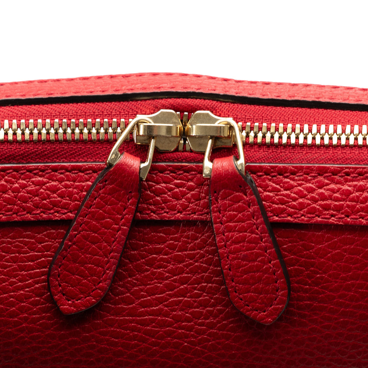 Pre-Owned Charm Unisex Calf Authenticated Gucci Red Dome (Good) Convertible Leather Satchel GG