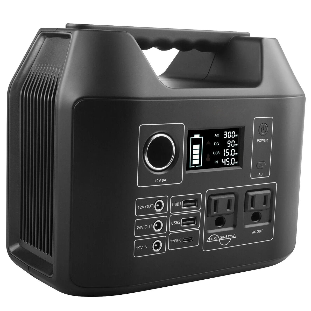 NEW Lithium Station 80000mAh Sloar 296Wh Power 300W Generator Portable Battery