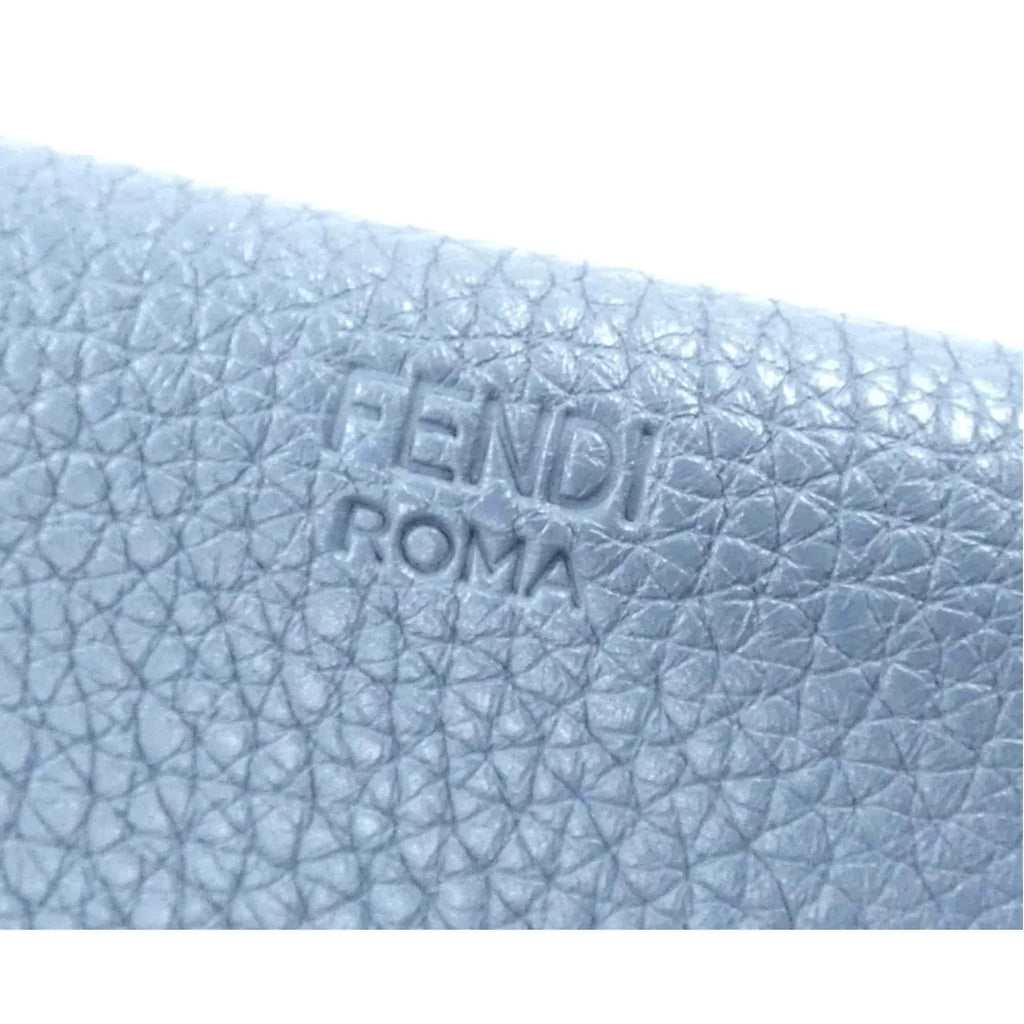 Trifold Leather Wallet Selleria Blue Micro Sky Fendi