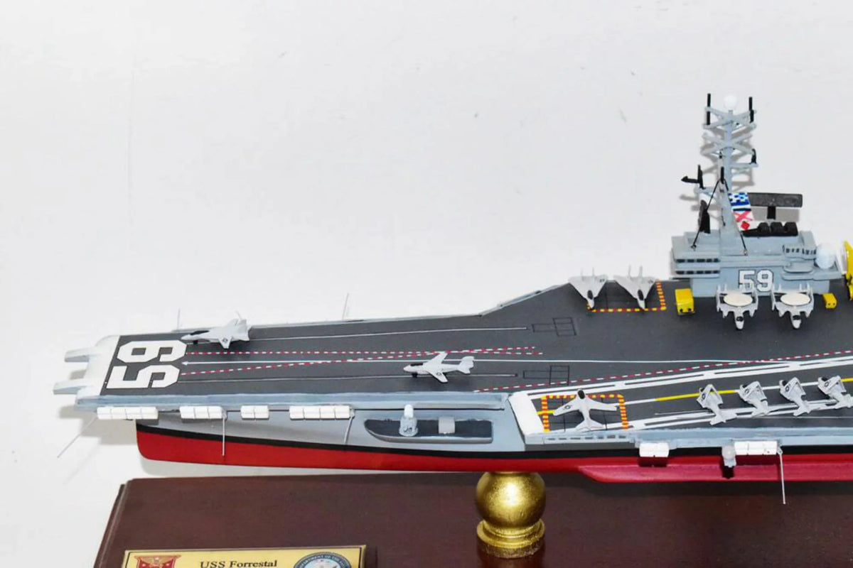 Model,Navy,Scale USS Aircraft CV-59 Class,Mahogany Model,Forrestal Carrier Forrestal