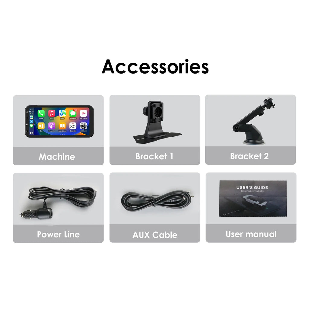 Carplay 360° Apple 6.25" Ossuret Navigation Camera Bluetooth Android Touchscreen Receiver Wireless Car Backup Auto Adjustable Stereo With Support GPS Audio Radio