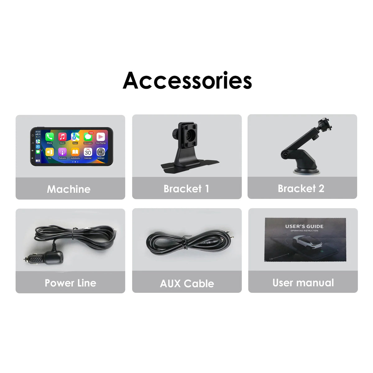 Carplay 360° Apple 6.25" Ossuret Navigation Camera Bluetooth Android Touchscreen Receiver Wireless Car Backup Auto Adjustable Stereo With Support GPS Audio Radio