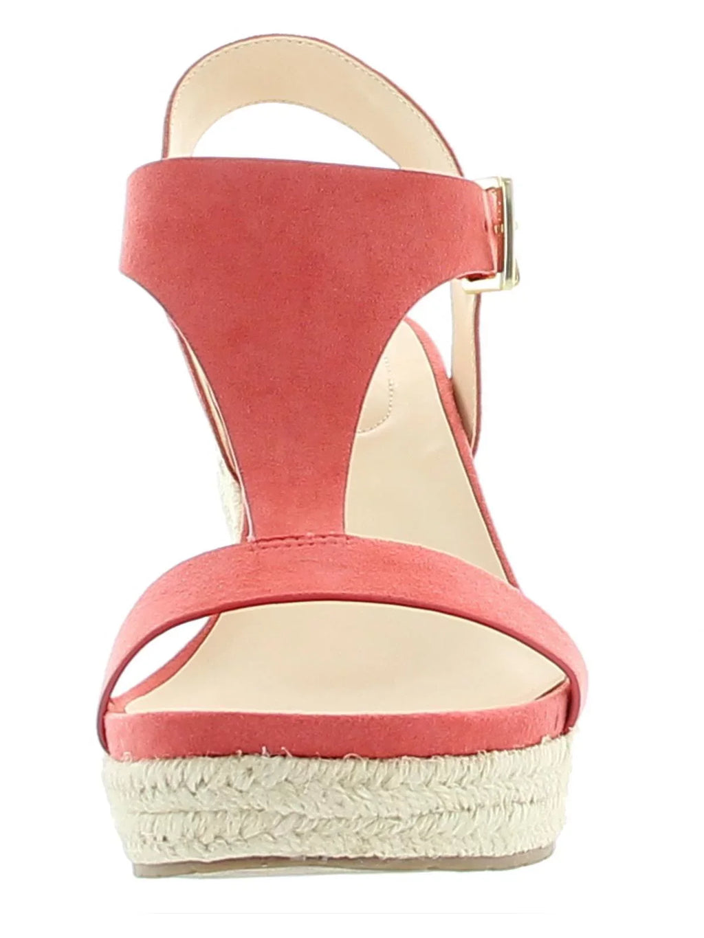 0.5" M Buckle Comfort Round COLE Moisture Espadrille T-Strap Toe Coral Padded Womens 6.5 Platform Shoes KENNETH Card Wicking Wedge REACTION Breathable