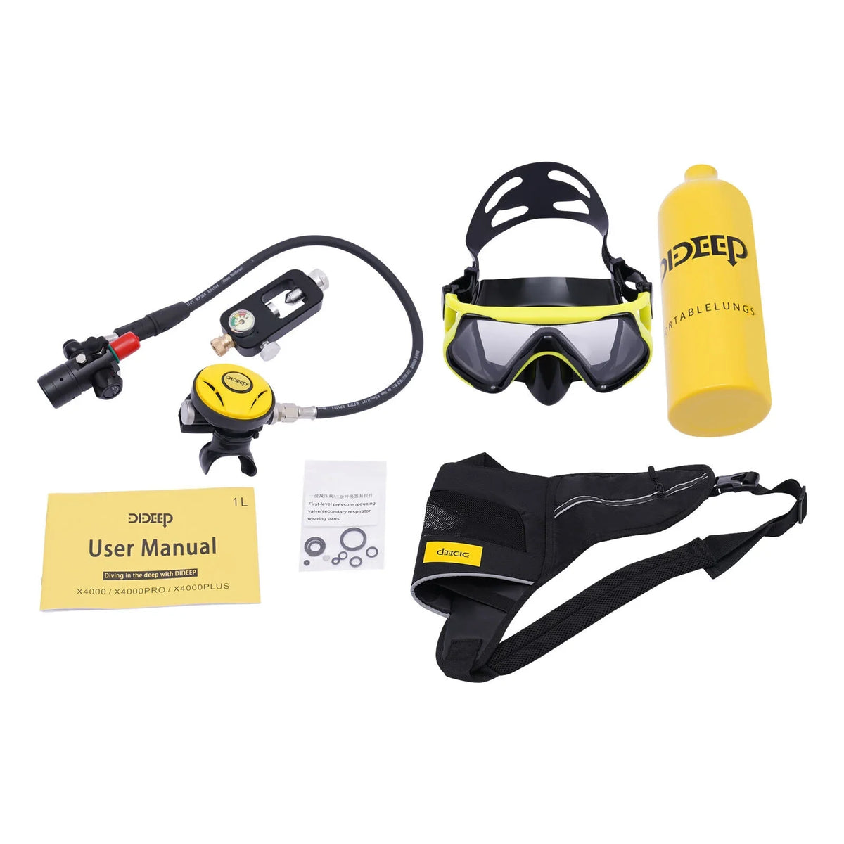 32.8ft Reusable Kit 1L Mini Scuba Portable Scuba Deepest Tank Underwater Gear Diving