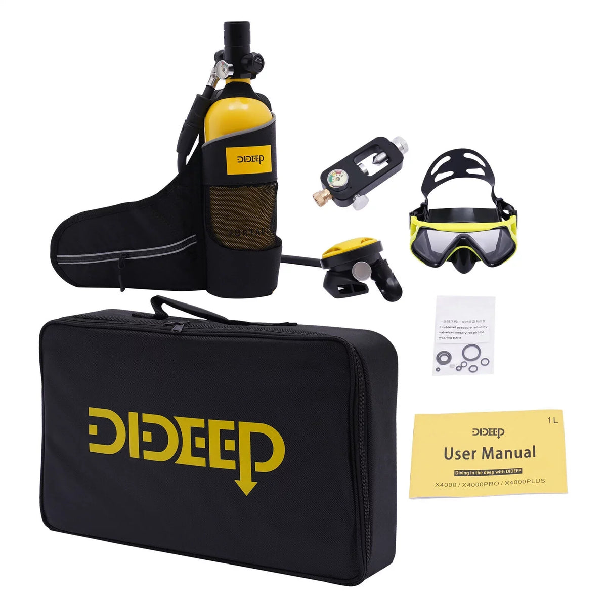 32.8ft Reusable Kit 1L Mini Scuba Portable Scuba Deepest Tank Underwater Gear Diving