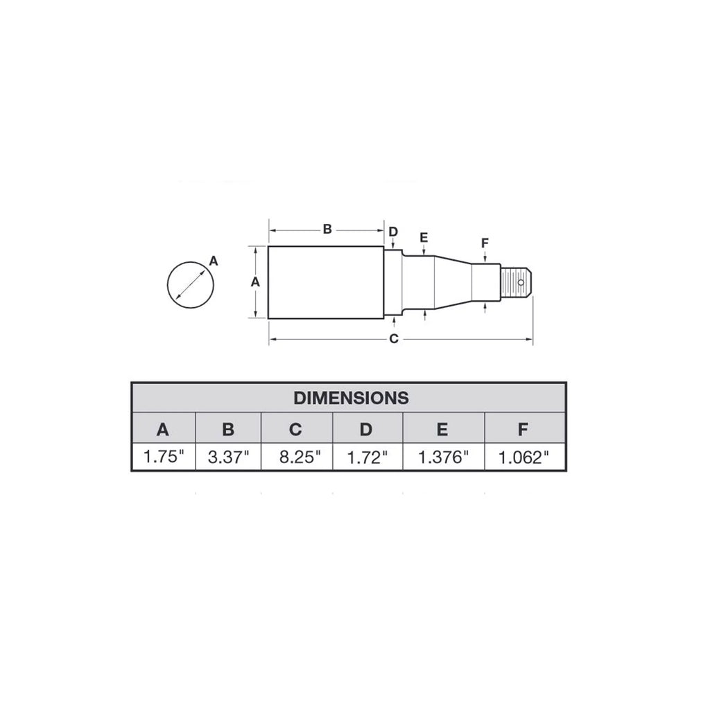 One Side Inch 1-1/16 Inch & 1-3/8 - Bearings 5 Inch Assembly to on Hub Spindle - 5-Bolt Tapered