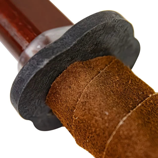 Sparring Training Functional Armory Sword Replicas Leather Practice Sheesham Playful Handle Genuine Katana Brown Wooden
