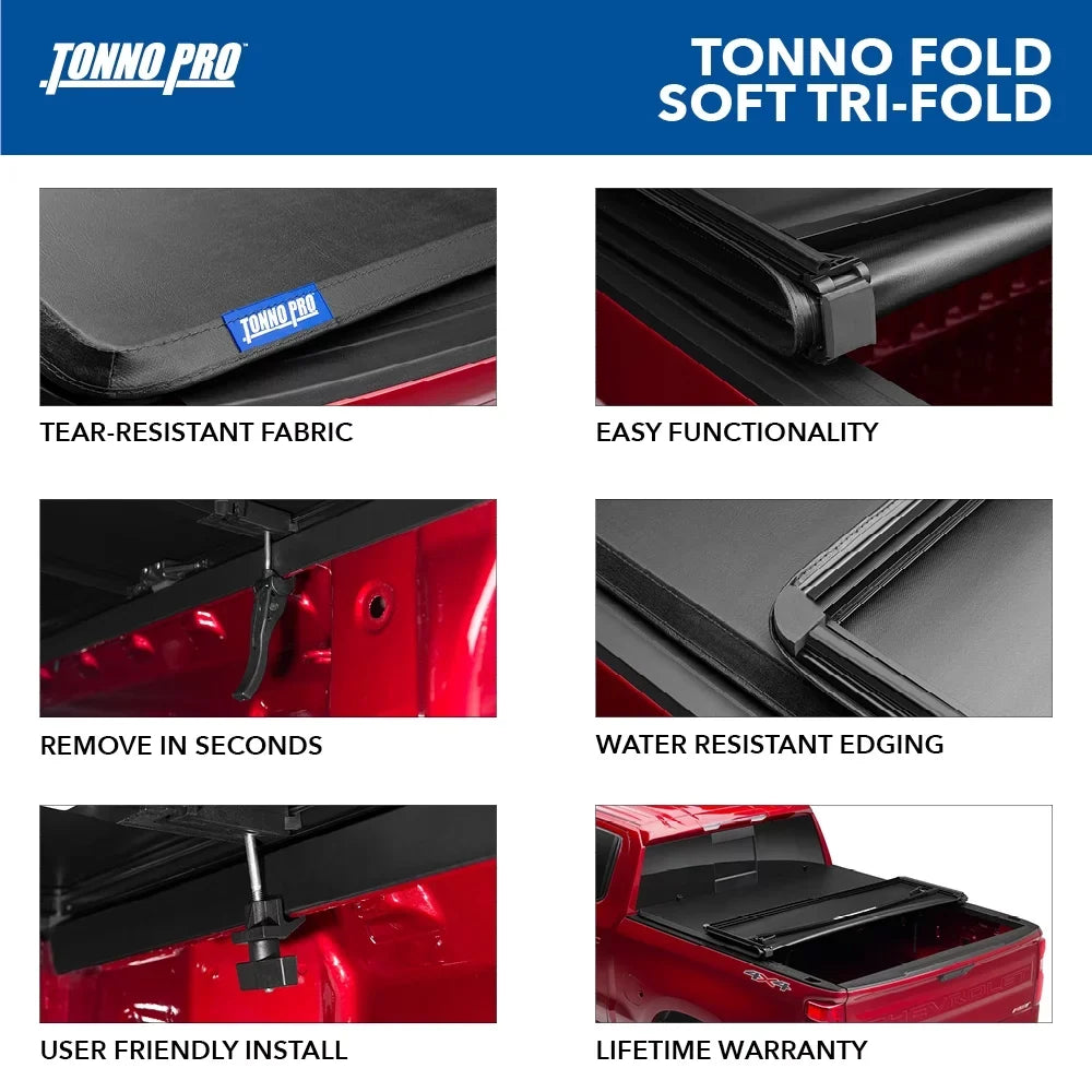 Soft Bed Tonno Tonneau | Honda Truck (60") Tonno | 5' 2015 42-600 - Bed 2006 Folding Fits Cover Fold, Pro Ridgeline