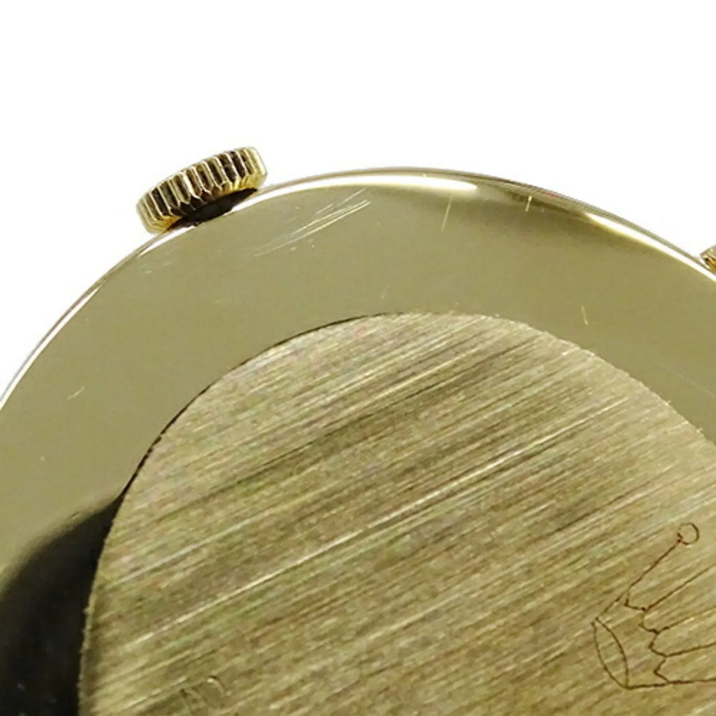 Polished Men's Rolex Pre-Owned Watch, 3831J Cellini (Fair) Leather, 750YG, Hand-wound, Gold,