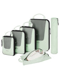 Packing Green Packing Travel Pcs for Organizers Accessories, Lightweight BAGSMART Cubes Storage for Suitcase Compression 6 Travel, Foldable Bags Luggage Expandable