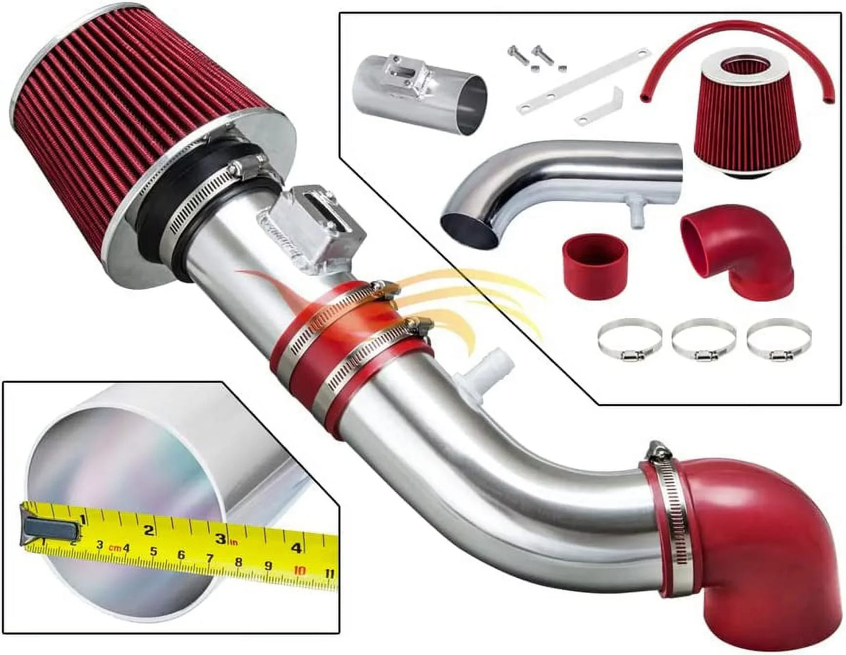 '+ Combo 2.4L Intake Ram Rtunes Racing For Filter 05-10 SS Air L4 Kit Cobalt Chevy RED Short Cobalt/Chevy